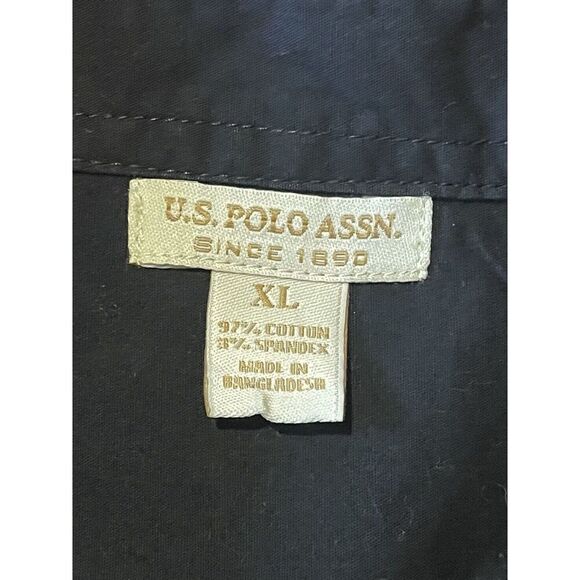 U.S. Polo Assn. Women's Long Sleeve Stretch Black Cotton Pullover Shirt Size XL - Picture 2 of 9